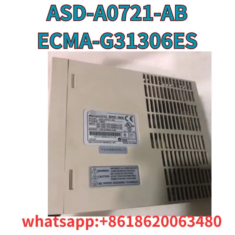 Second hand ASD-A0721-AB servo driver ECMA-G31306ES servo motor set - sold single, tested intact, and shipped quickly