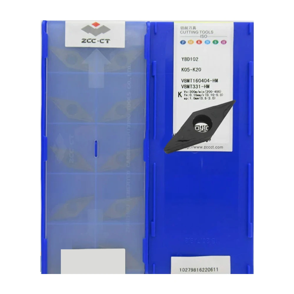 

HUAZHICHUN VBMT160404-HM YBD102 Твердосплавный токарный станок с ЧПУ, вставки для токарной обработки резьбы для держателя инструментов для токарной обработки резьбы