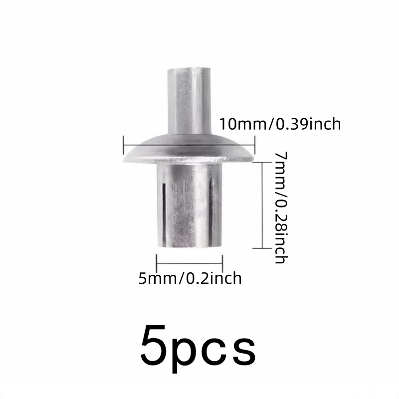 5 pcs 5*7mm Metal Drive Fasteners, Rust Resistant Metal, suitable for Machinery Fastening, No Special Tools Required