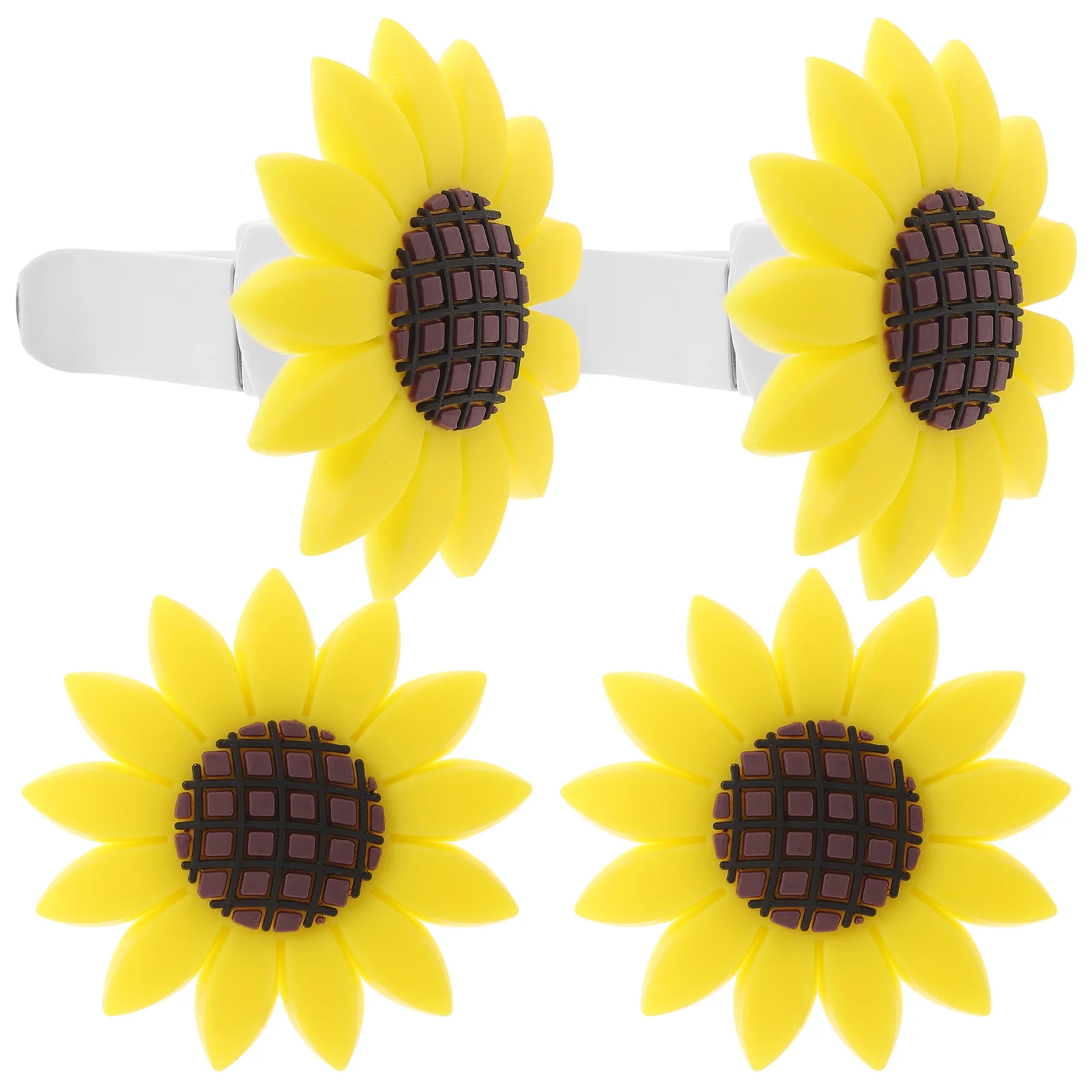 

4 Pcs Rubber Car Vent Clips Aromatherapy Freshener Sunflower Dashboard Decor Odor Blocking Safe Lightweight