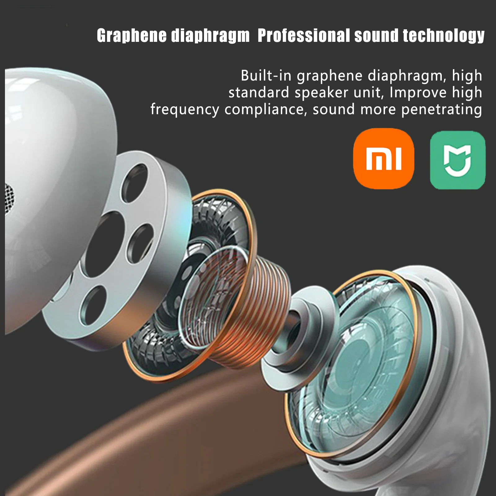 XIAOMI-auriculares inalámbricos AP05, audífonos deportivos Buds5 MIJIA con sonido estéreo HIFI, Bluetooth 5,3 y micrófono para Android e iOS