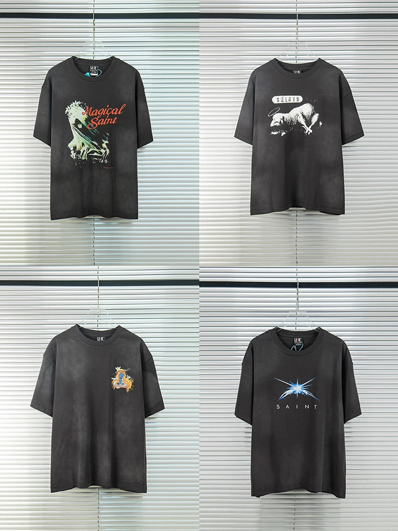 Camisetas de Cuello Redondo con Estampado Gráfico de Moda, Estilo Casual, para Hombre, de Algodón, Manga Corta, para Verano