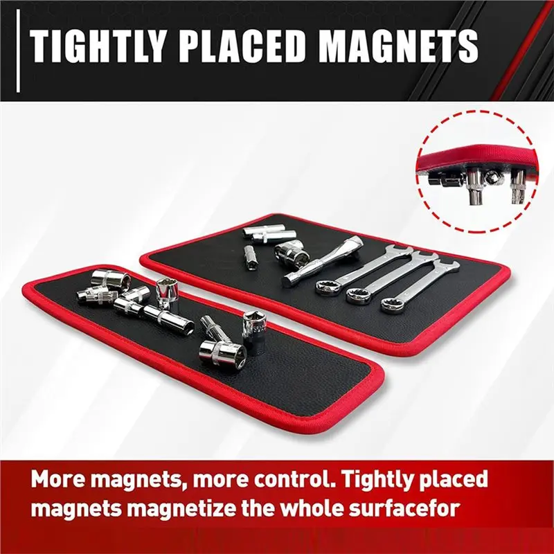 A74E-Mechanic Tray Magnetic Pad Flexible Tool Holder And Mat For Screws And Wrenches Portable Storage Auxiliary M