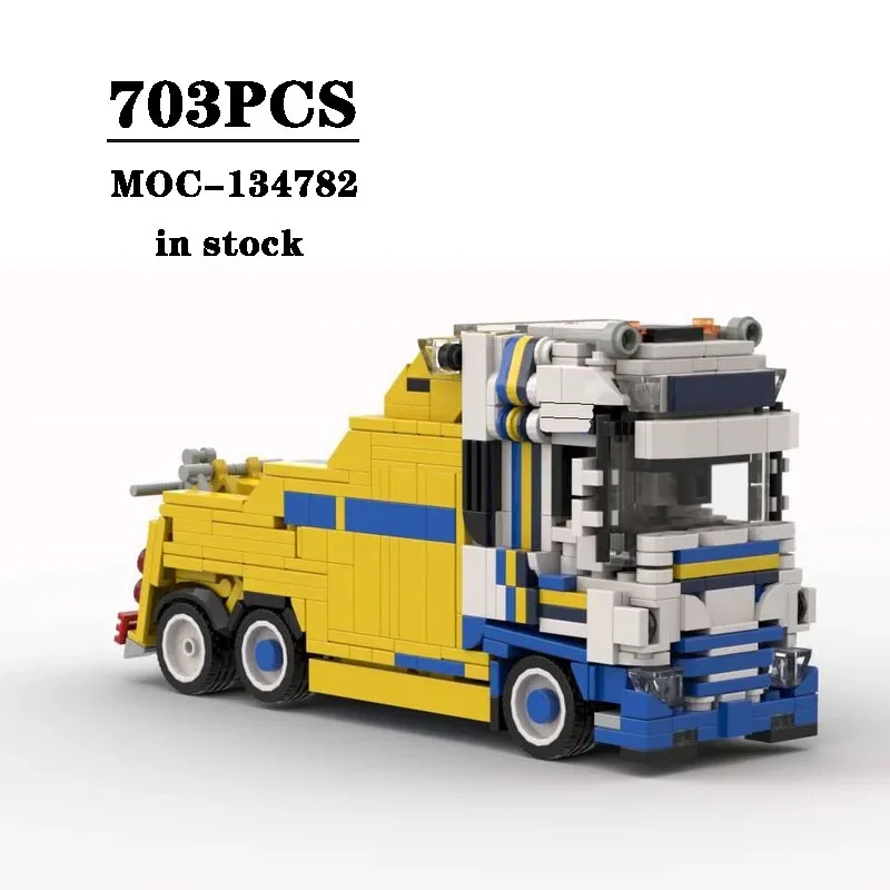 

Building Block MOC-134782 Urban Rescue Truck Splicing Assembly Model 703PCS Boy Puzzle Education Birthday Toy Christmas Gift