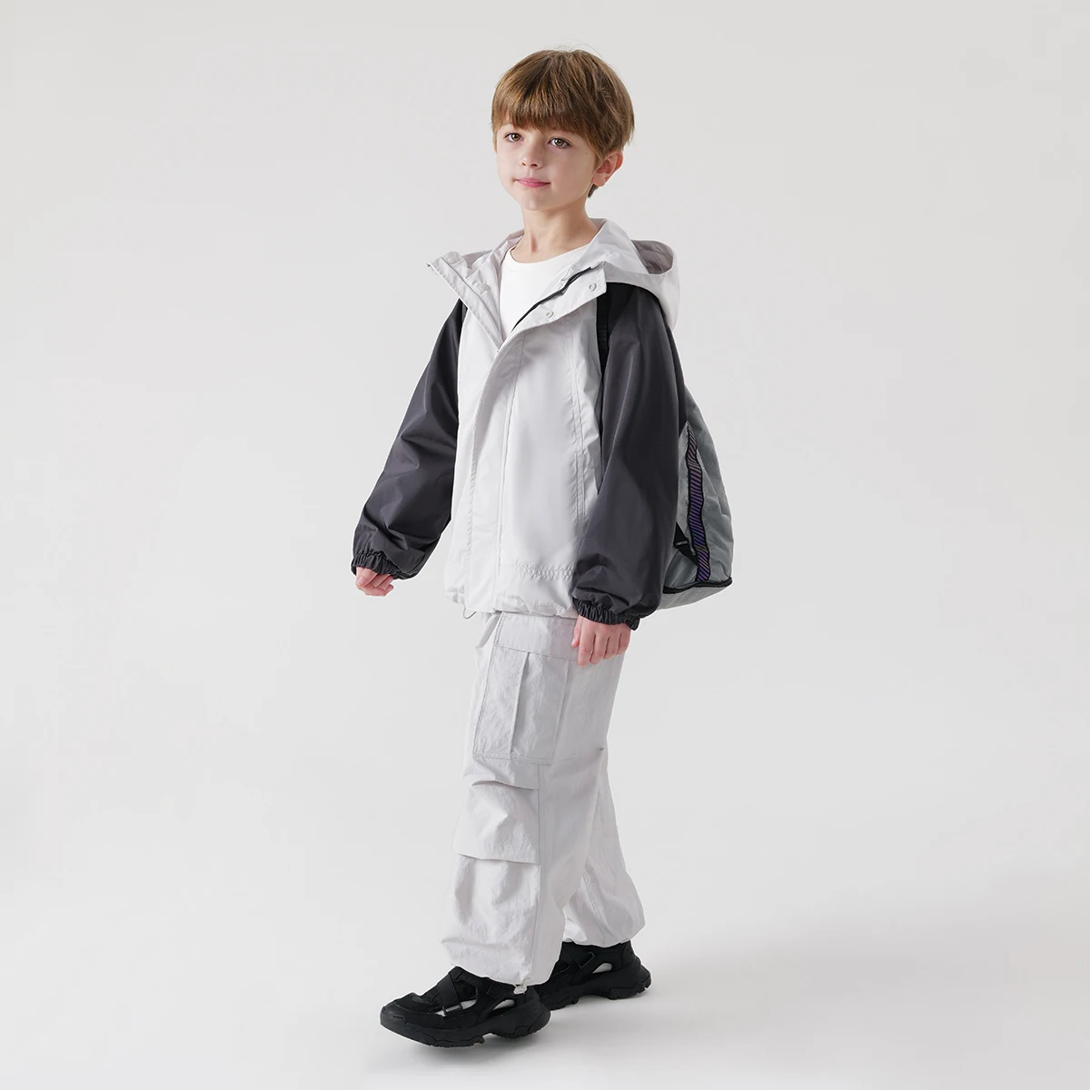 MARC&JANIE Three-proof Fabrics Outdoor Style Boys Children's Pants with Large Pockets Work Pants for Spring 240212