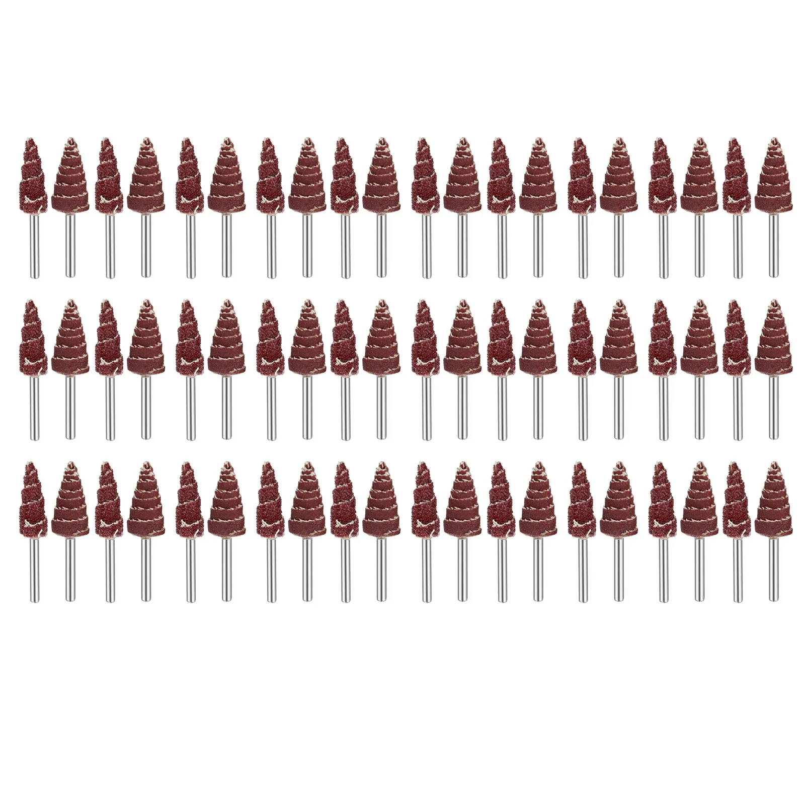 60Pcs/Set Cone Shape Mounted Point Grinding Head Sandpaper Flap Sanding Wheel 1/8