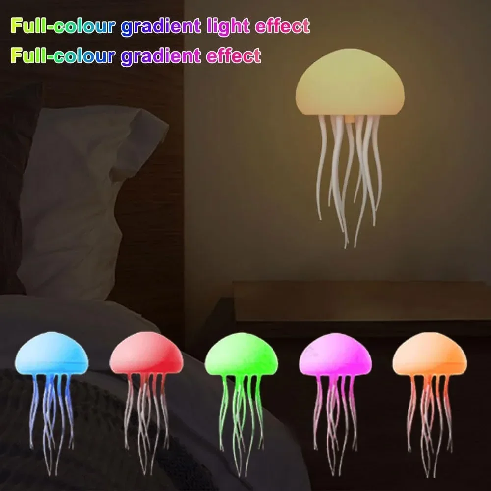 Led Acrylic Jellyfish Lamp Landscape Lamp Chandelier Plastic Pendant  Colorful Color Changing Atmosphere Decorative