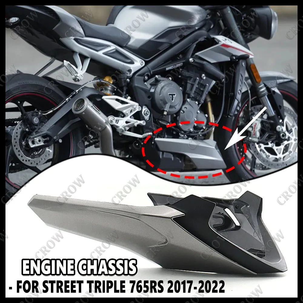 

For Street Triple 765 RS 765RS 2017-2022 Motorcycle Engine Lower Spoiler Body Bellypan Fairing Protector Guard Chassis Shield