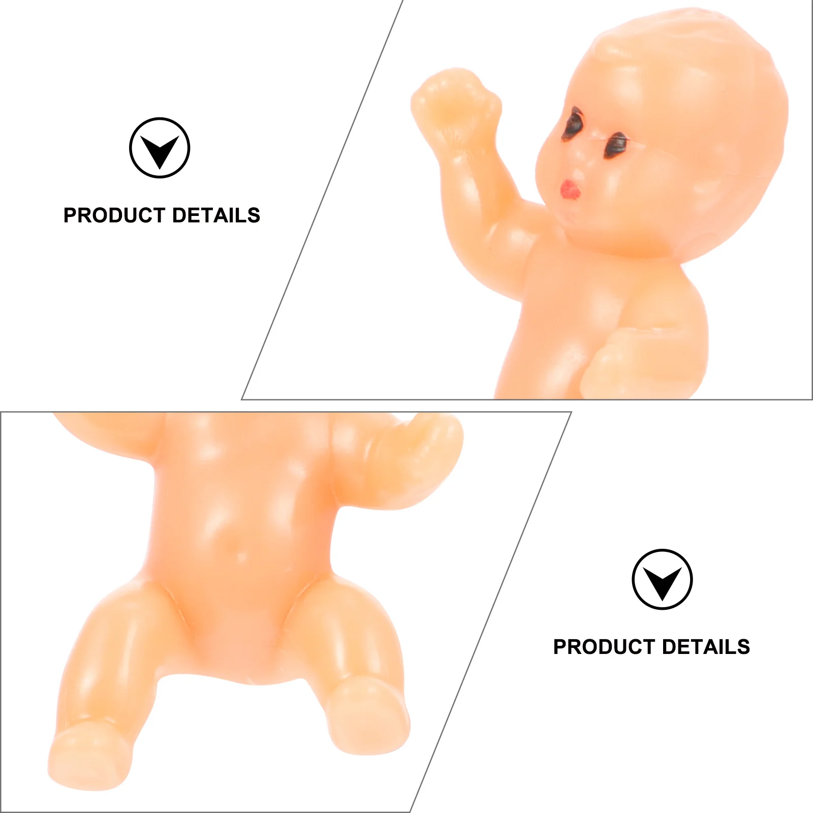 30Pcs Baby Statue Figurines Small Plastic Lovely Baby Statue Gift Decorative Party Favor Infant Celebration Gift