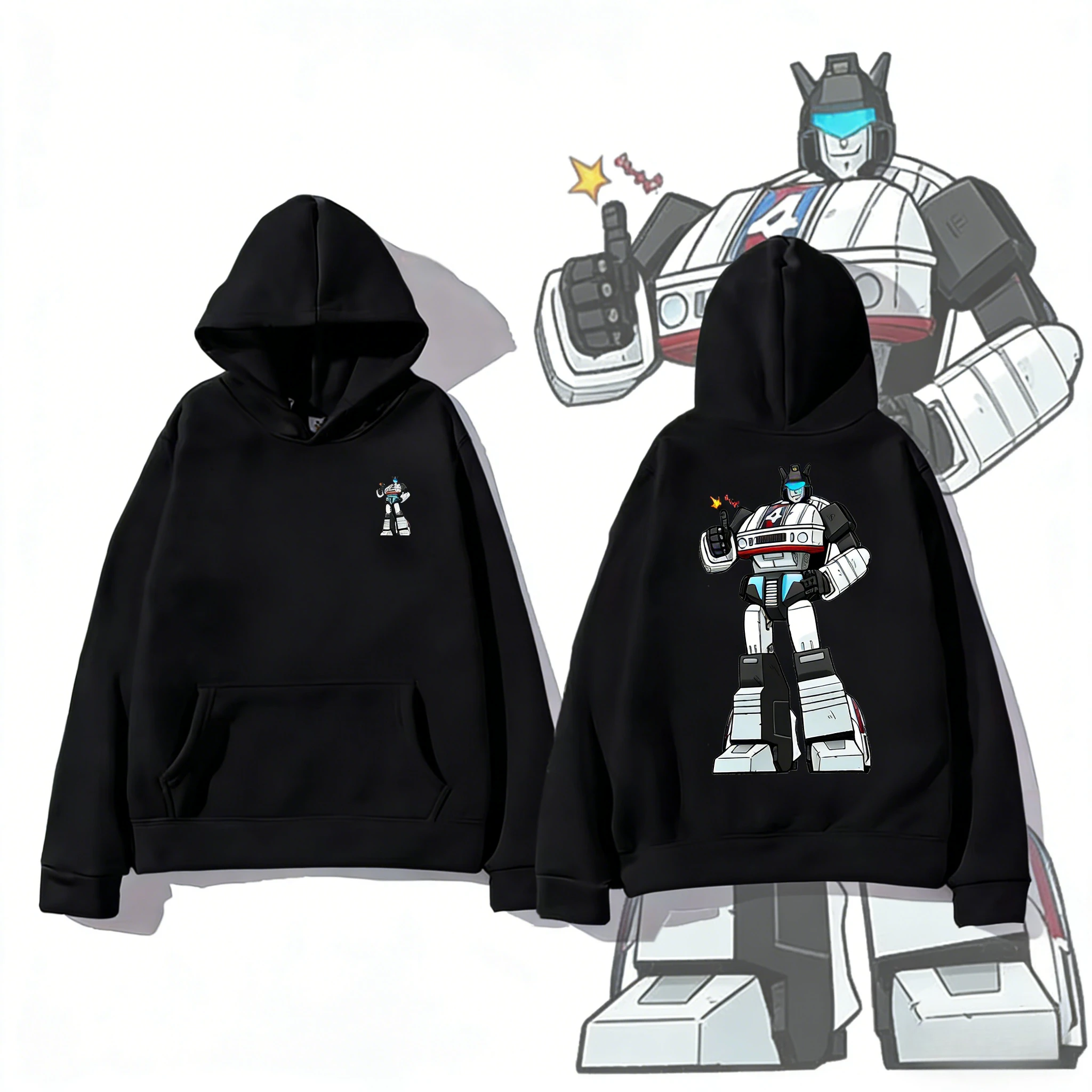 

Transformers 2025-26 Autumn/Winter Autobots Graphic 100% Cotton Print Hasbro Brand Unisex Children Hoodie Casual Breathable Y2k.