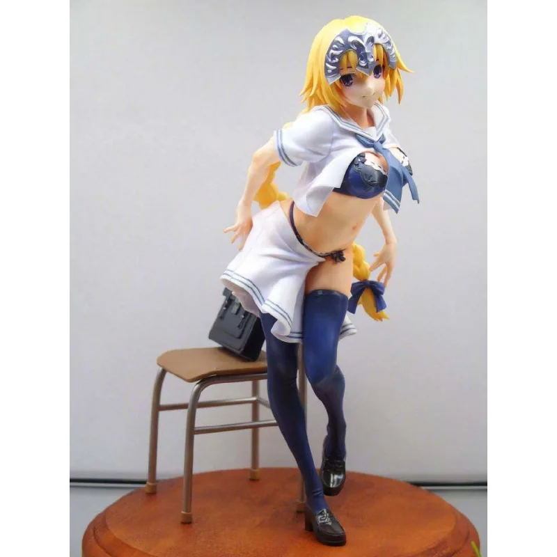 

New Anime GK Joan of Arc School Uniform Kawaii Figure Resin DIY Assembly White Model Toys Doll Ornament Gifts