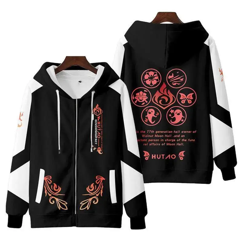 Anime Kawaii Genshin Impact Hu Tao 3d Hoody Pullover Cosplay Men Women Zipper Hoodies Jacket Tops Long Sleeve Hooded Sweatshirts