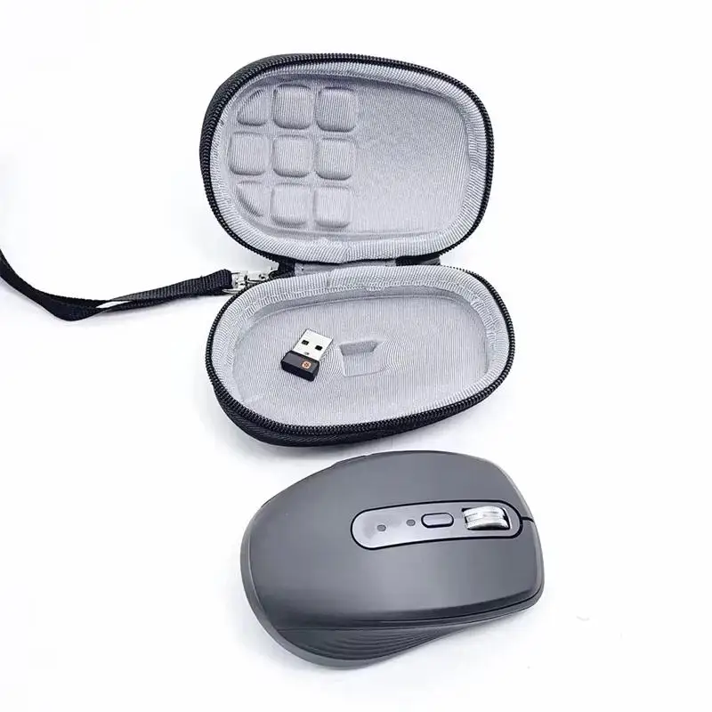 Dustproof EVA Hard Mouse Carrying Case Shockproof Moisture-proof Protective Pouch for Wireless Gaming Mouse Home Office Travel