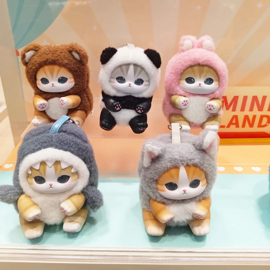 Mainan Seri Vinyl Mofusand Baru, Mainan Kotak Kejutan Kucing Hiu, Ornamen untuk Anak-anak, Hadiah Ulang Tahun untuk Anak Perempuan, Liontin Asli ﻿