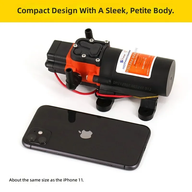 12V 24V RV Diaphragm Pump DC Water Pump Self Priming Marine Boat Yacht Car Battery Automatic Pressure Washer Spray Gun