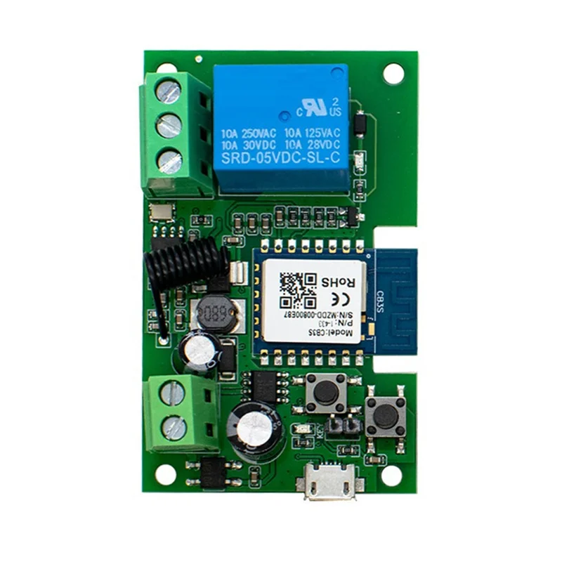 ABFN-Wifi Smart Switch 7-32V 10A Controller relè 433RF Cancello Garage Opener Vita intelligente Tuya APP Modulo relè autobloccante