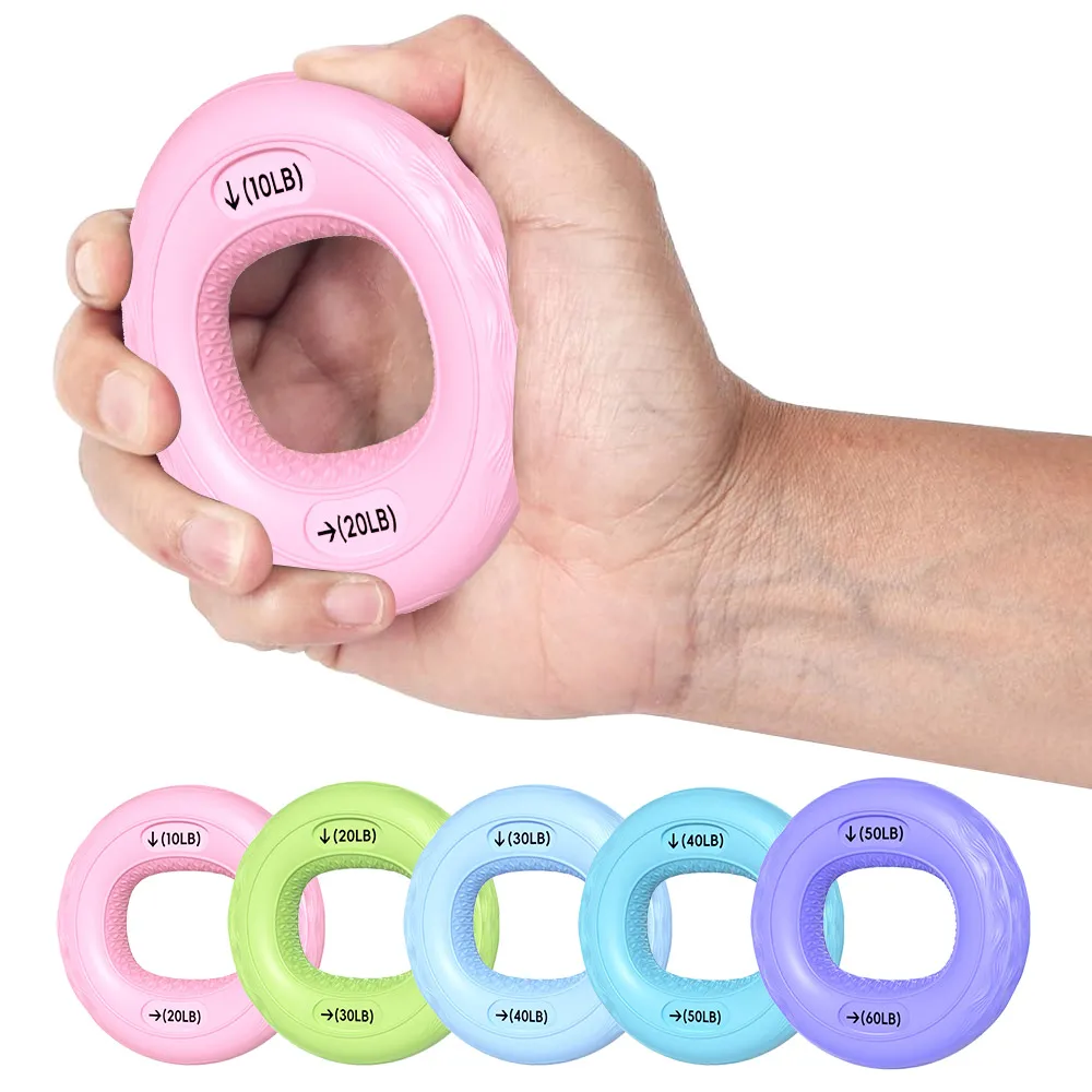 مقوي قبضة اليد، مدرب قوة القبضة، مجموعة تمرين الأصابع، قابض اليد من السيليكون، معدات اللياقة البدنية للتمرين المنزلي في صالة الألعاب الرياضية