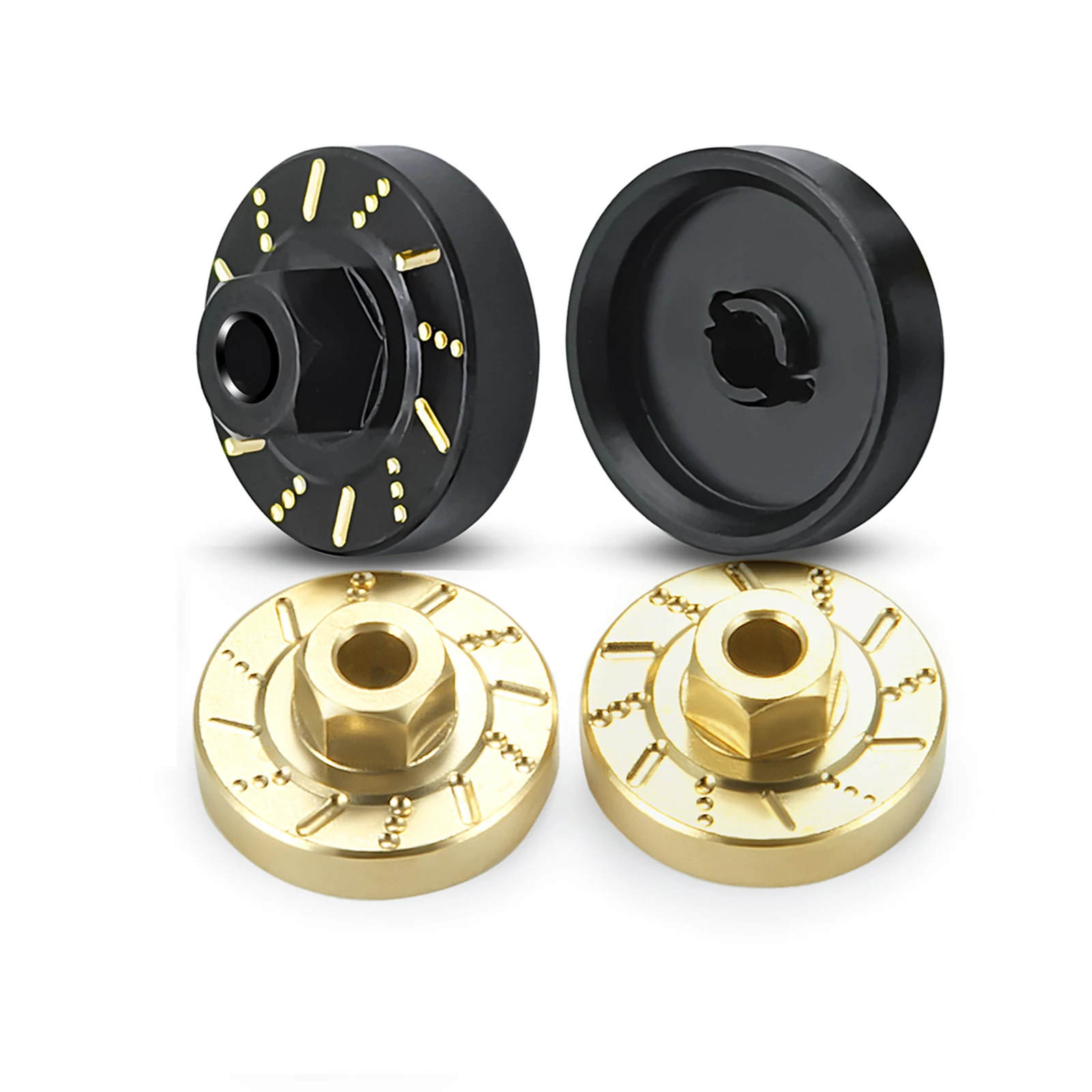 MIBIDAO Brass Counterweight Wheel Hex Hub Adapters For 1/18 TRX-4M Bronco Defender RC Crawler Car Truck Model Upgrade Part