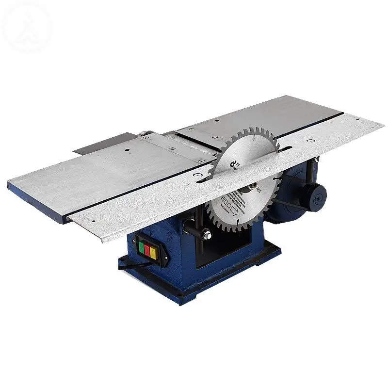 Inexpensive and cost effective cutting planing drilling three function wood working machine combination planer