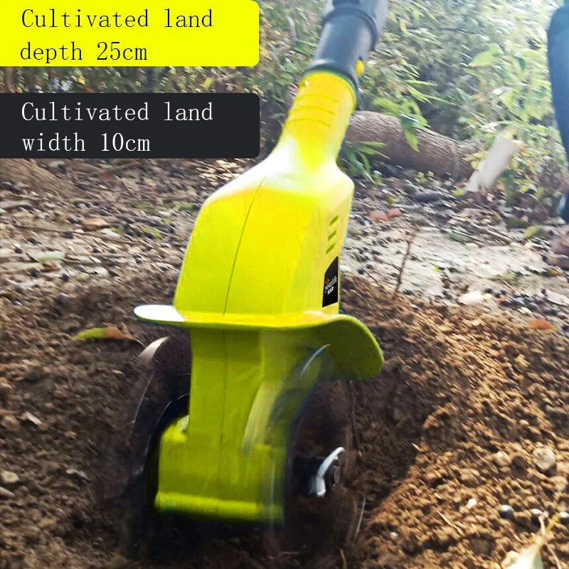 Wireless lithium battery micro-tiller scarifier agricultural tiller small household electric hoe rotary tiller 20V