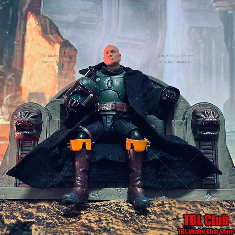 

Мужская одежда в масштабе 1/12, черный длинный халат с капюшоном Боба Фетт, легендарный цвет, охотник за головами для SHF, 6-дюймовая экшн-фигурка солдата