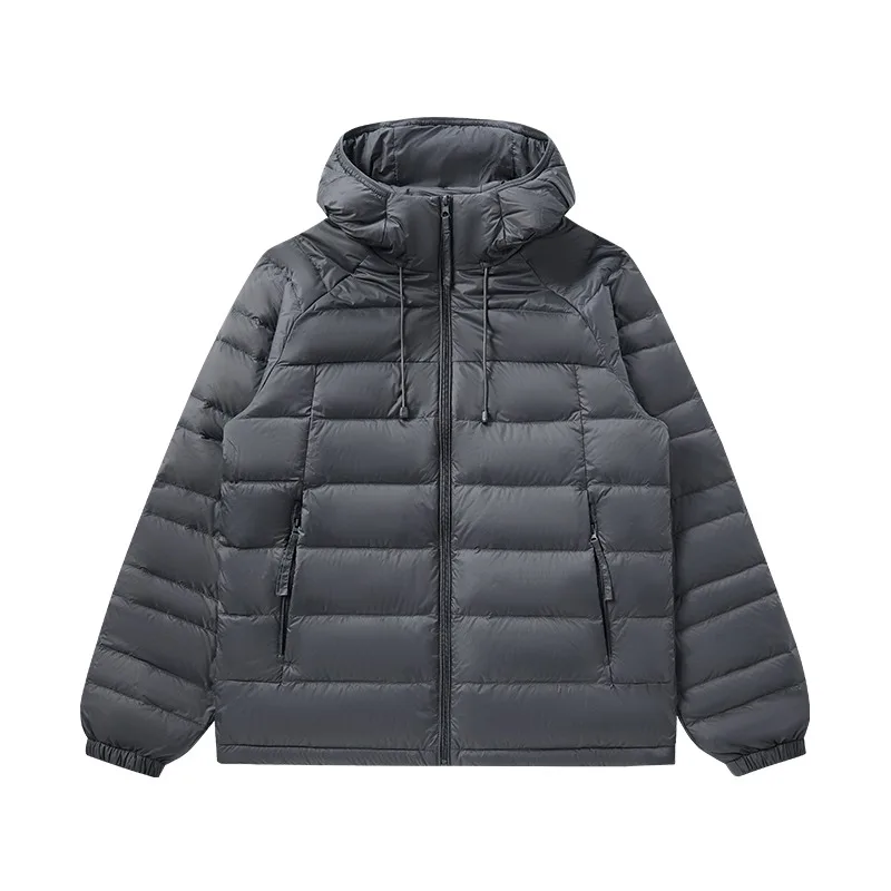 UETEEY Piumino da uomo ultraleggero 90% Piumino d'anatra bianco Cappotto invernale con cappuccio da uomo 2025 Nuovo autunno caldo compressione impacchettabile