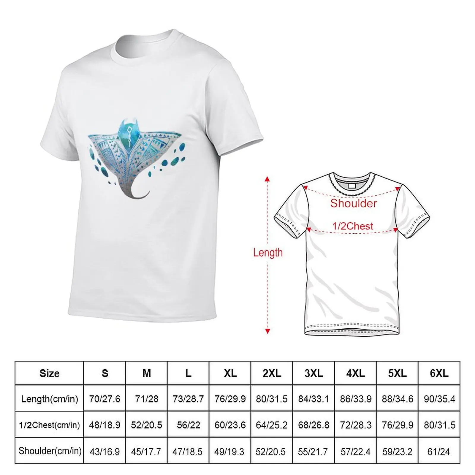 Manta Ray T-Shirt t shirt men 100% cotton luxury brand man t shirts for men T-Shirt