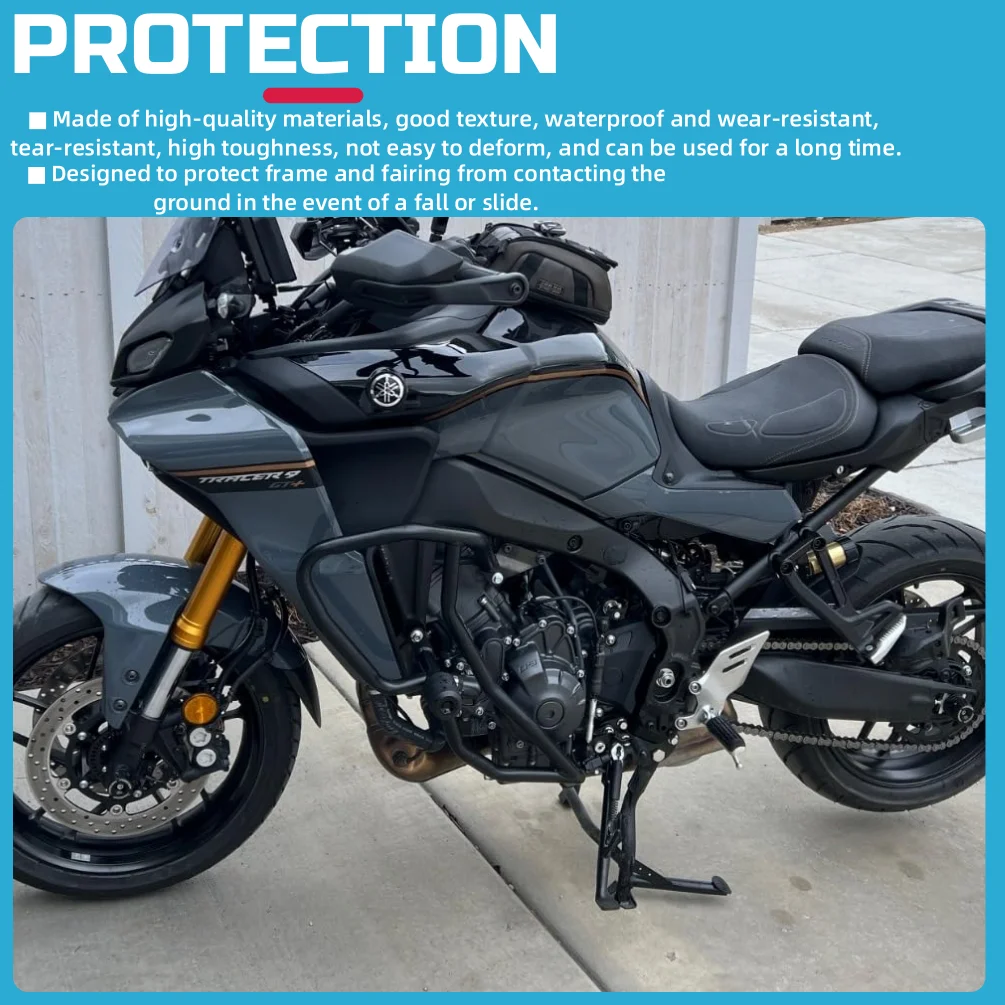 For Yamaha Tracer 9 GT 2021-2024 Tracer9 Crash Bars Engine Guard Frame Sliders Bumper Falling Protector Motorcycle Accessories