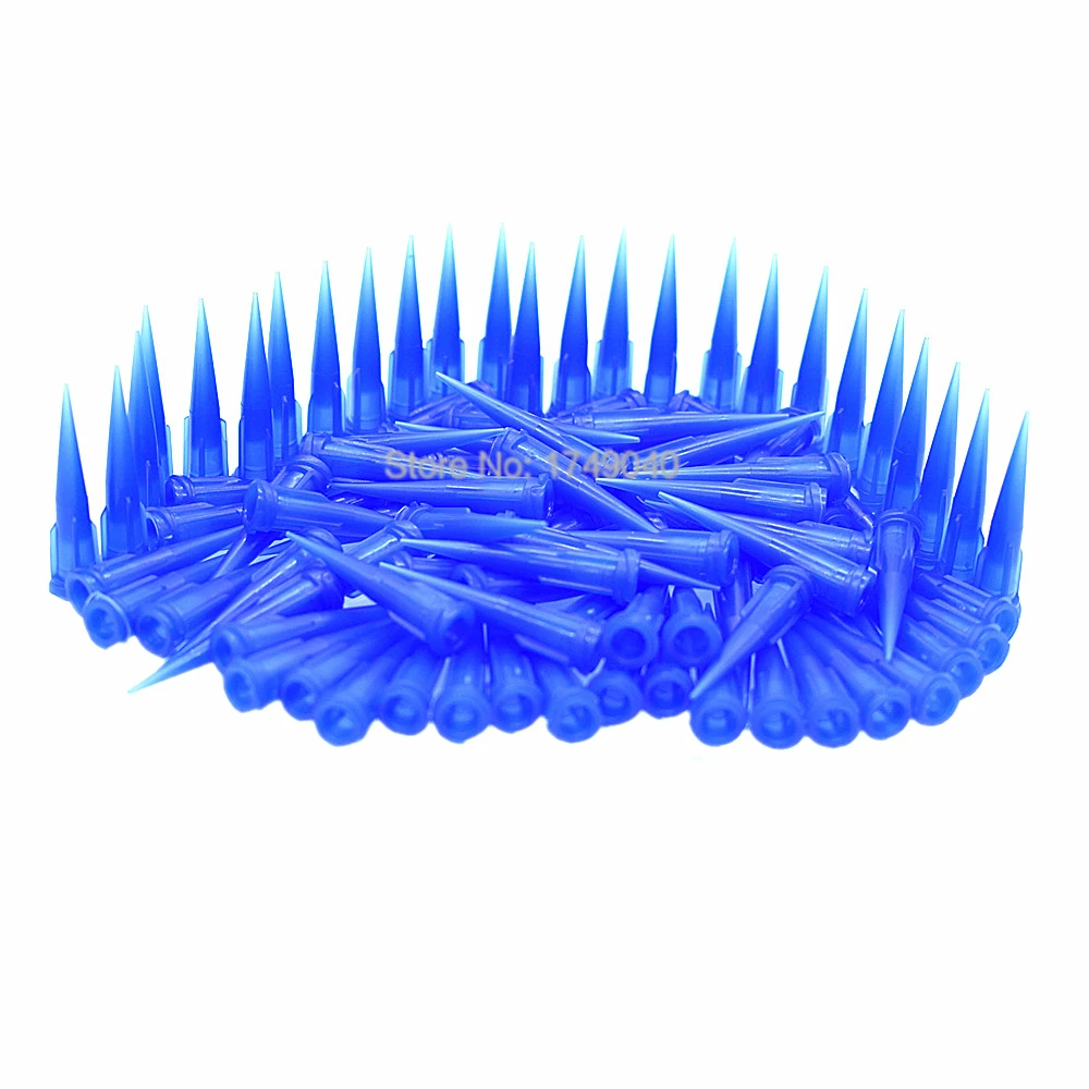 6000pcs Tapered Dispensing Needle Tips Glue Sealants Adhesive Dispenser Tapered Needles 22G Blunt Tips Glue Plastic Needle Set