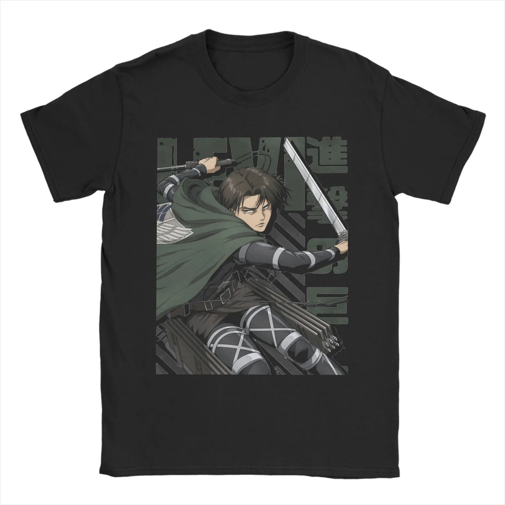 Men's Shingeki no Kyojin Attack on Titan AOT T Shirt Anime Pure Cotton Clothes Short Sleeve O Neck Tee Shirt Gift Idea T-Shirt