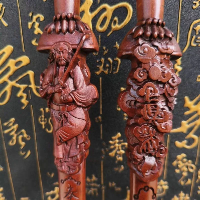 Natural Lightning-Struck Jujube Wood Zhenwu Sword, One-Piece Relief Taoist Tai Chi Bagua Sword, Taoist Ritual Artifact - view 5