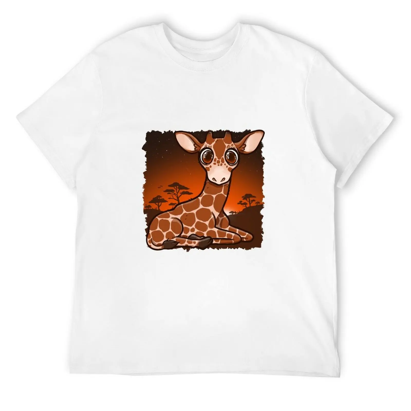 

Giraffe Calf on the Savanna T-Shirt graphic shirts rapper graphic tees anime shirts men