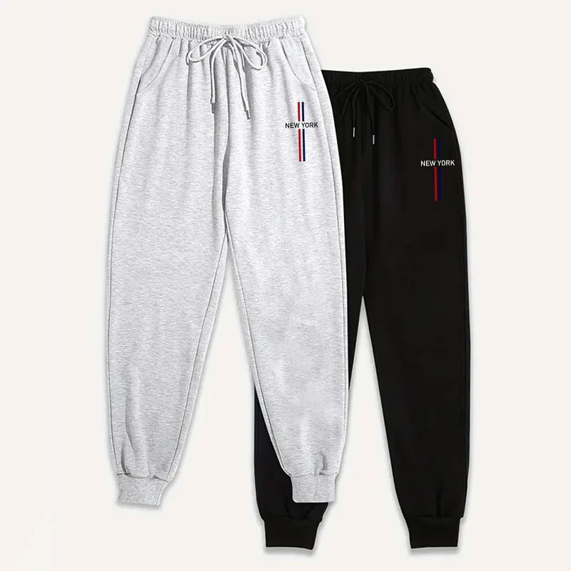 2 stücke frauen Jogging Hosen Einfarbig Casual Sportliche Jogginghose Hause Outdoor Lounge Hosen Herbst Winter Komfort Tragen Hosen