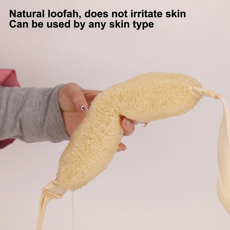 1 PCS Loofah Soft Exfoliating Body Scrub Bath Shower Spa Massage Bath Brush Scrubber Sponge Back Strap Skin Cleaning Tool
