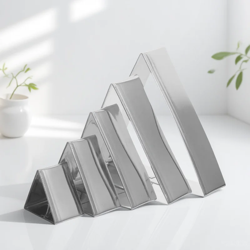 

5pcs Stainless Steel Triangle Cake Mold Baking Ring Mousse Dessert Shape Retainer Kitchen Bakeware For Chiffon Tarts