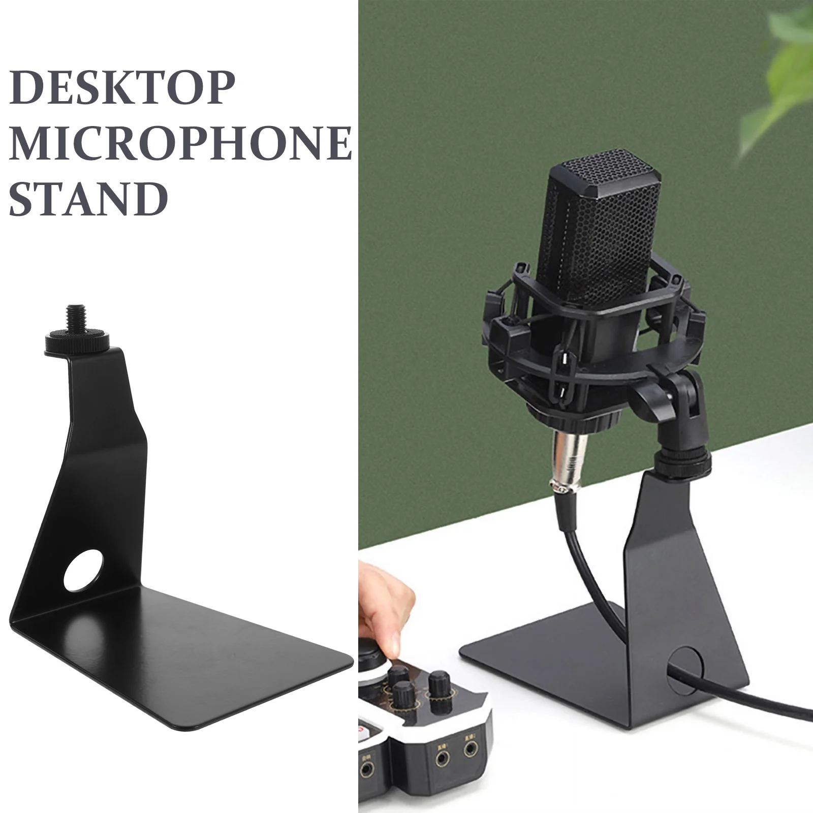 Microphone Stand Base Desk Clamp Clamps Holder Desktop Recording Table Mount Metal Bracket