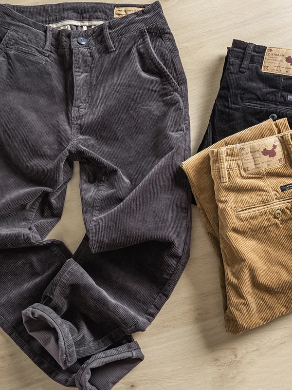 

Мужские вельветовые брюки прямого кроя Slim Fit для повседневной носки, теплые, осенне-зимние, модные, рабочие, комфортные, прямые штанины