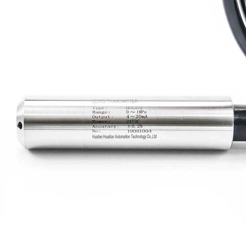 منخفضة التكلفة HDL300 مؤشر مستوى خزان المياه Rs485 4-20ma الهيدروستاتيكية غاطسة مستوى السائل الاستشعار الارسال محول