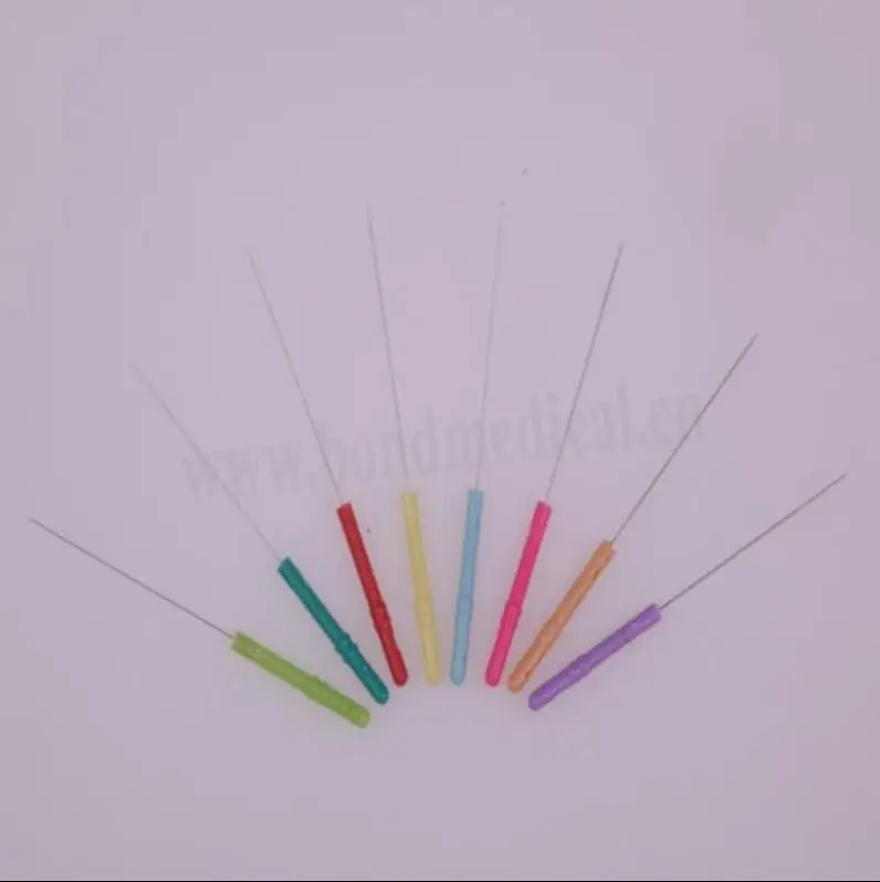 

Single Use 500pcs/box plastic handle 0.12*15mm or 0.14*15mm EAVU Sterile Acupuncture Needles free shipping