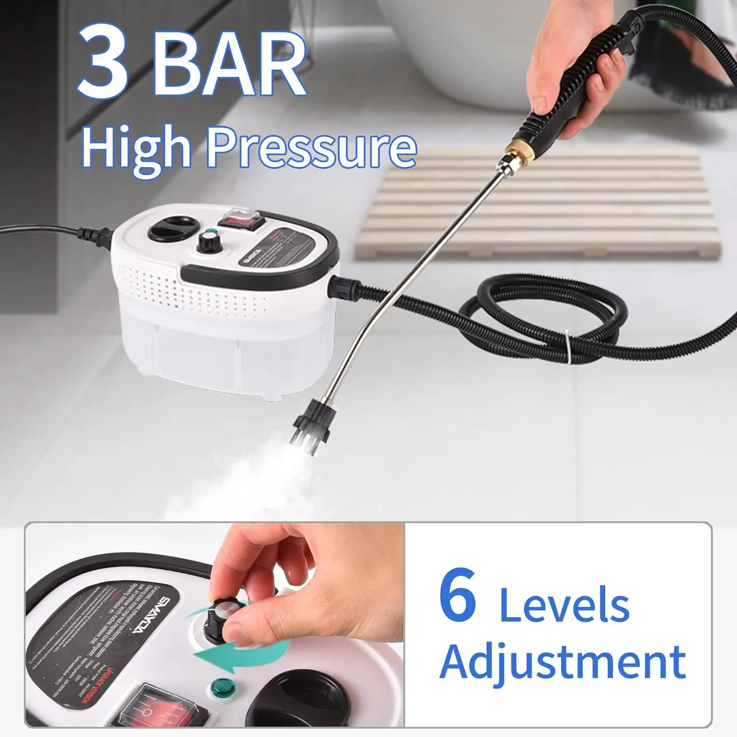 Steam Cleaner,Portable High-Pressure Steam Cleaner,Quickly Generate High-Temperature Pressurized Steam for Deep Cleaning of Kitc