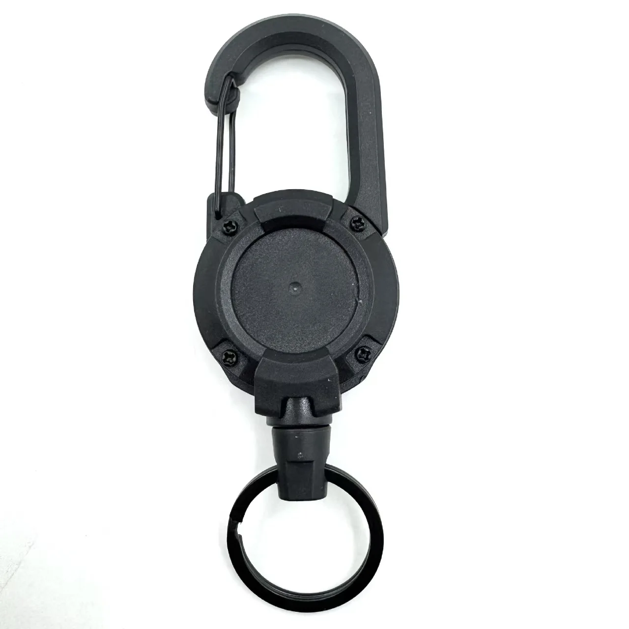Retractable Keychain - Multi-Color Durable Plastic, Carabiner Hook & Key Ring, Stretchable Cord Design, Heavy-Duty Bag/Cart Key