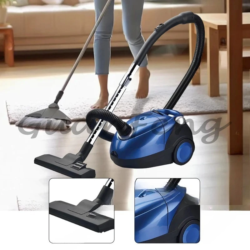 Portable high-suction tank vacuum cleaner for carpets and hard floors