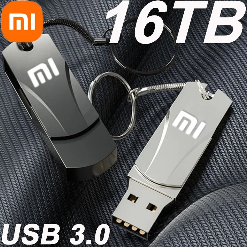 샤오미 고속 전송 USB 3.0 플래시 드라이브, 금속 펜드라이브 메모리 카드, 펜드라이브 플래시 디스크, 방수 2024, 16TB, 신제품