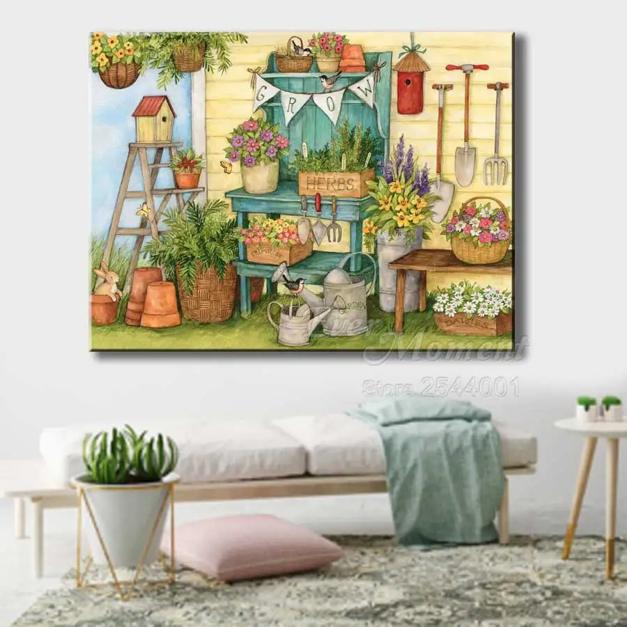 Ever Moment Official Store Diamond Painting Flower Bird Garden Pastoral Home Bead Handmade Set New Arrivals Full Square ASF2288 view 2