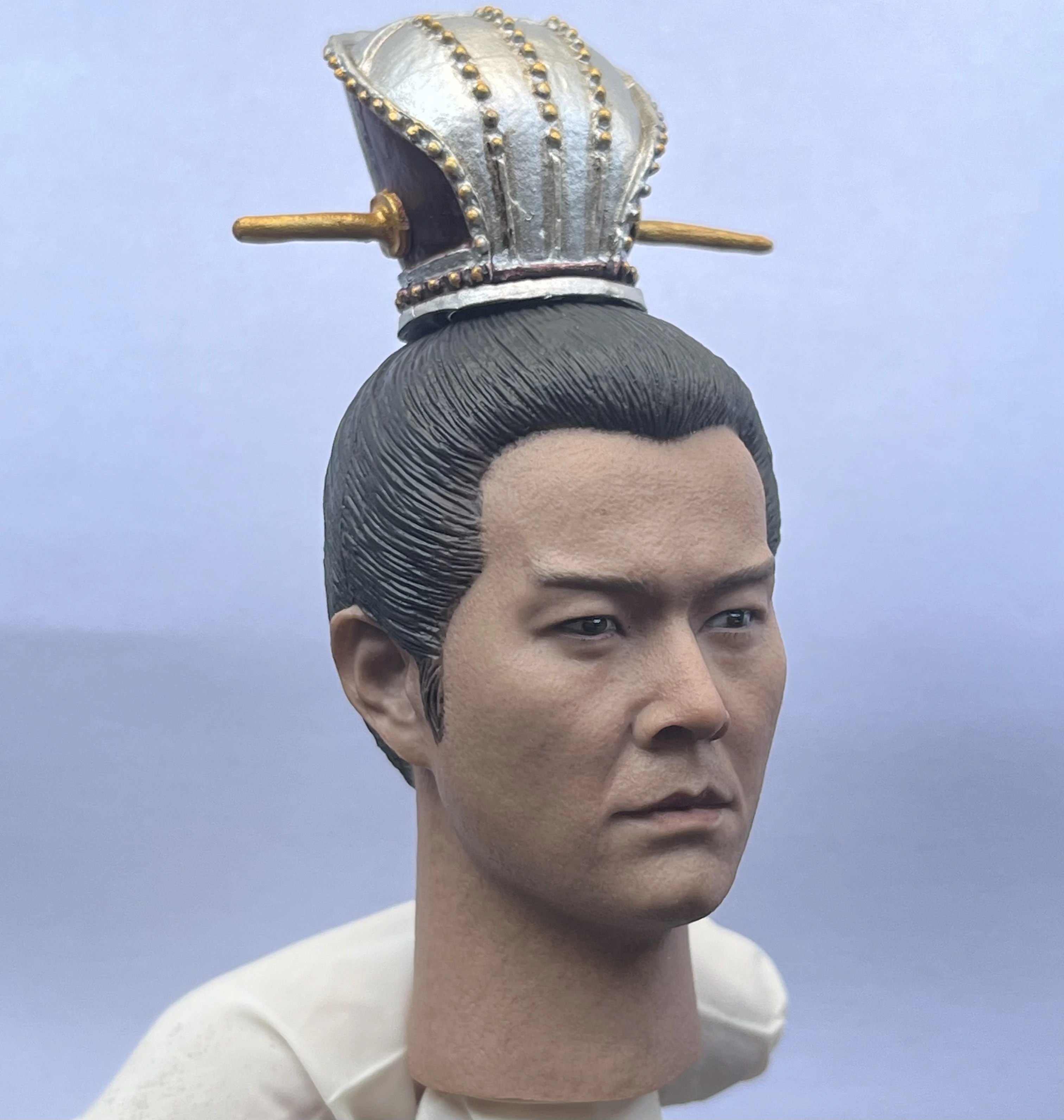 1/6 Scale  Male Head Zhou Yu Magnetic hair crown 1/6 Ancient Soldier of Three Kingdoms For 12