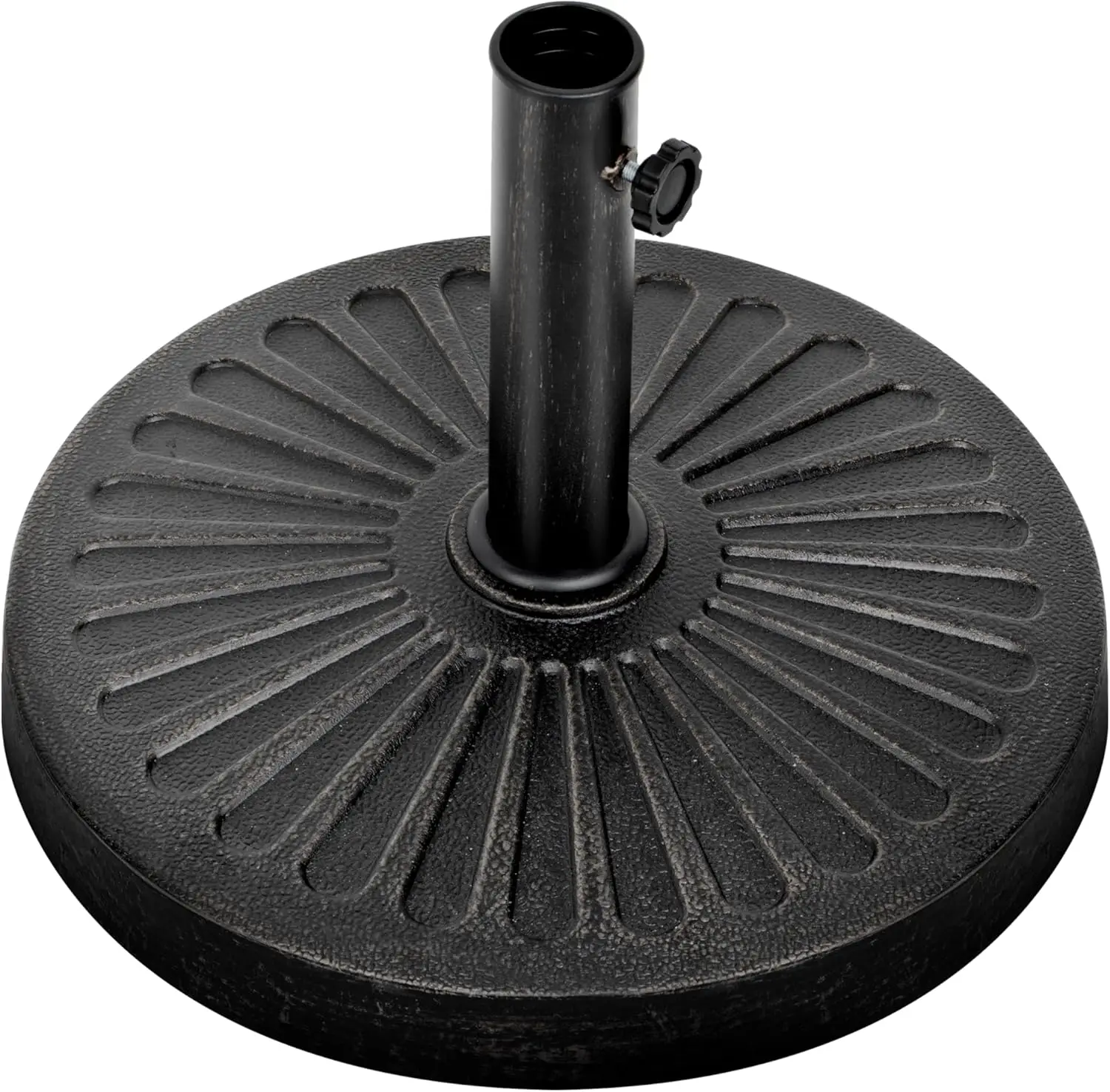 

30.86lbs 18.11" Market Umbrella Base Heavy Duty Round Stand for Patio Outdoor, Deck, Black