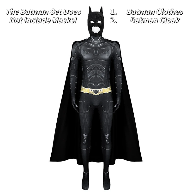 Costume de Cosplay Batman de Dessin Animé pour Homme, Vêtements de Performance, ixde Carnaval pour Adultes, Cadeau de Noël et d'Anniversaire pour Petit Ami