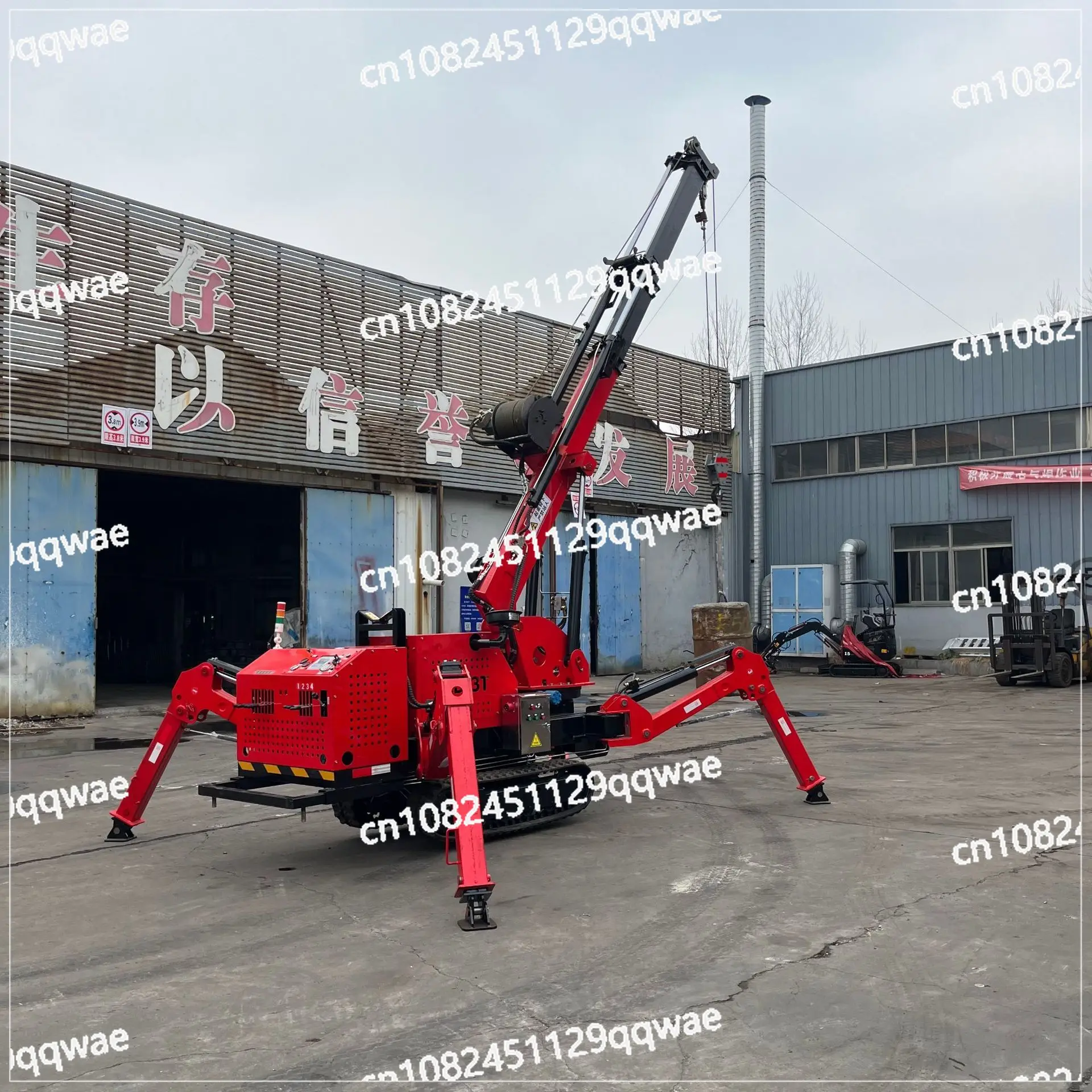 Mobile Spider Crane 3 Ton 5ton 8ton 10ton Telescopic Boom 360 Degree Mini Crawler Hydraulic Crane Lifting 14m With Fly Jib