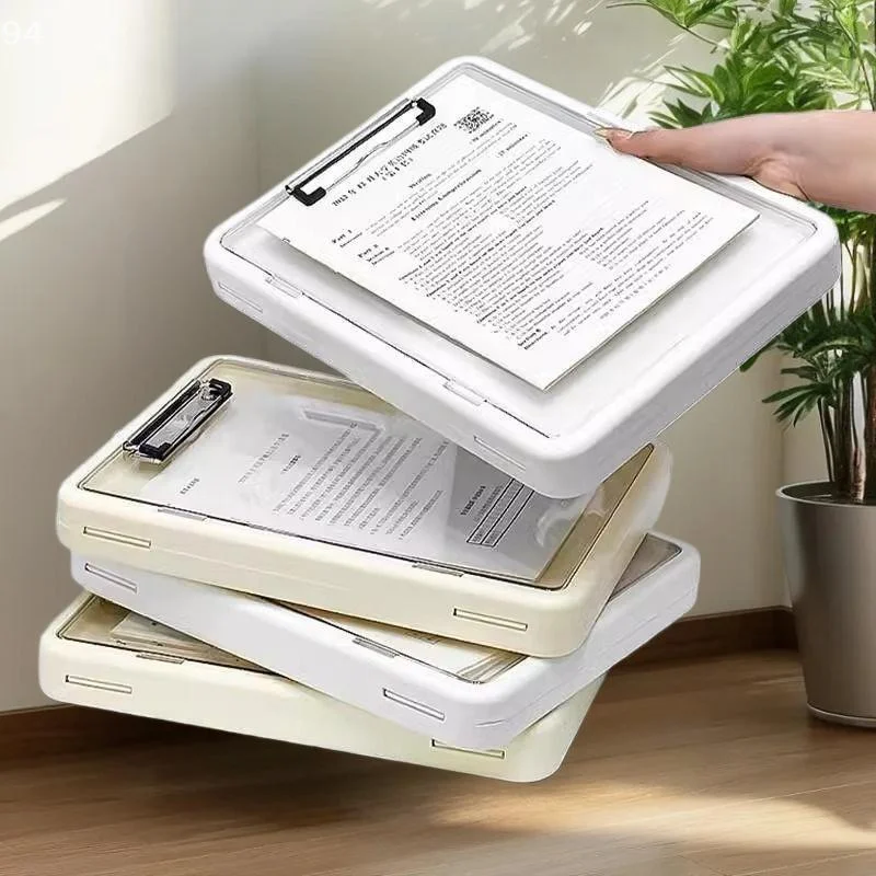 

Multi Functional A4 Folder Large Capacity Korean Integrated Document Board File Organizer Simple Clamp Storage Box
