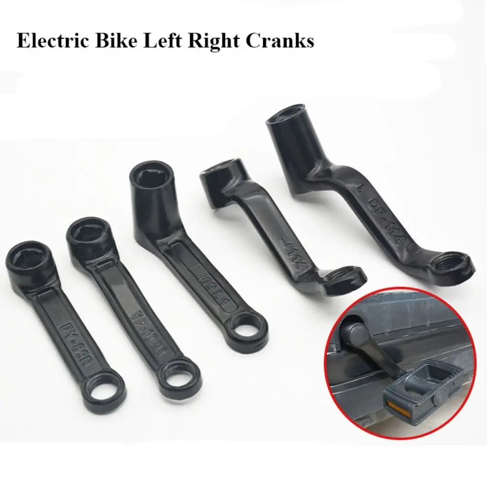 1 par de pedales de bicicleta eléctrica de aleación de aluminio, pedales de bicicleta negros estándar nacional, pedales de eje Central universales